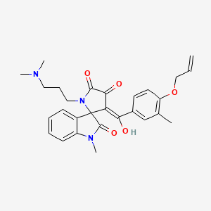 1'-[3-(dimethylamino)propyl]-4'-hydroxy-1-methyl-3'-{[3-methyl-4-(prop-2-en-1-yloxy)phenyl]carbonyl}spiro[indole-3,2'-pyrrole]-2,5'(1H,1'H)-dione