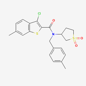 3-chloro-N-(1,1-dioxidotetrahydrothiophen-3-yl)-6-methyl-N-(4-methylbenzyl)-1-benzothiophene-2-carboxamide