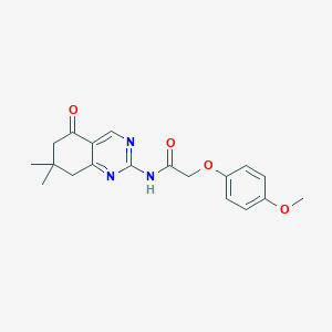 molecular formula C19H21N3O4 B15097643 N-(7,7-dimethyl-5-oxo-5,6,7,8-tetrahydroquinazolin-2-yl)-2-(4-methoxyphenoxy)acetamide 