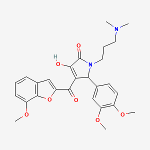 5-(3,4-Dimethoxyphenyl)-1-[3-(dimethylamino)propyl]-3-hydroxy-4-[(7-methoxyben zo[d]furan-2-yl)carbonyl]-3-pyrrolin-2-one