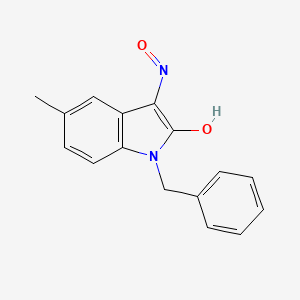 molecular formula C16H14N2O2 B15097697 1-benzyl-3-(hydroxyimino)-5-methyl-2,3-dihydro-1H-indol-2-one 