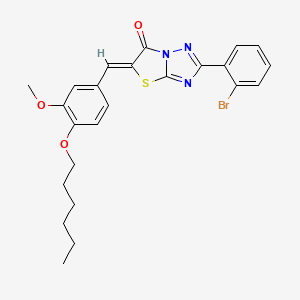 (5Z)-2-(2-bromophenyl)-5-[4-(hexyloxy)-3-methoxybenzylidene][1,3]thiazolo[3,2-b][1,2,4]triazol-6(5H)-one