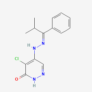 molecular formula C14H15ClN4O B15097749 4-chloro-5-[(2E)-2-(2-methyl-1-phenylpropylidene)hydrazinyl]pyridazin-3-ol CAS No. 6954-11-6