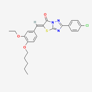 (5Z)-2-(4-chlorophenyl)-5-[3-ethoxy-4-(pentyloxy)benzylidene][1,3]thiazolo[3,2-b][1,2,4]triazol-6(5H)-one