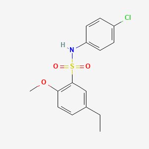 molecular formula C15H16ClNO3S B15097781 (4-Chlorophenyl)[(5-ethyl-2-methoxyphenyl)sulfonyl]amine 