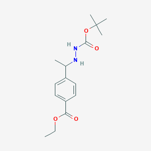 tert-Butyl 2-(1-(4-(ethoxycarbonyl)phenyl)ethyl)hydrazinecarboxylate
