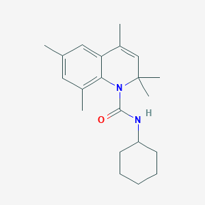 molecular formula C21H30N2O B15097793 N-cyclohexyl-2,2,4,6,8-pentamethylquinoline-1(2H)-carboxamide 