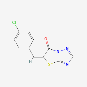 (5E)-5-(4-chlorobenzylidene)[1,3]thiazolo[3,2-b][1,2,4]triazol-6(5H)-one