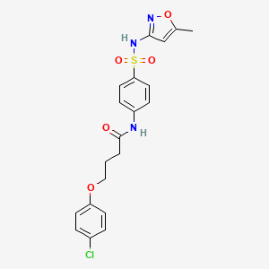 molecular formula C20H20ClN3O5S B15097803 4-(4-Chloro-phenoxy)-N-[4-(5-methyl-isoxazol-3-ylsulfamoyl)-phenyl]-butyramide 