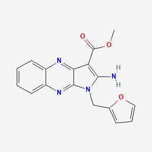 molecular formula C17H14N4O3 B15097811 methyl 2-amino-1-(furan-2-ylmethyl)-1H-pyrrolo[2,3-b]quinoxaline-3-carboxylate 