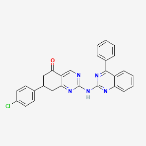 7-(4-chlorophenyl)-2-[(4-phenylquinazolin-2-yl)amino]-7,8-dihydroquinazolin-5(6H)-one