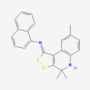 N-[(1Z)-4,4,8-trimethyl-4,5-dihydro-1H-[1,2]dithiolo[3,4-c]quinolin-1-ylidene]naphthalen-1-amine