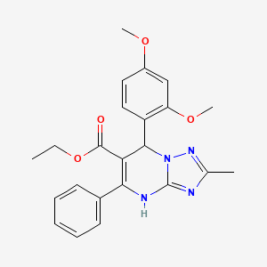 molecular formula C23H24N4O4 B15097870 Ethyl 7-(2,4-dimethoxyphenyl)-2-methyl-5-phenyl-4,7-dihydro[1,2,4]triazolo[1,5-a]pyrimidine-6-carboxylate 