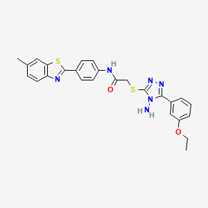 Acetamide, 2-[[4-amino-5-(3-ethoxyphenyl)-4H-1,2,4-triazol-3-yl]thio]-N-[4-(6-methyl-2-benzothiazolyl)phenyl]-