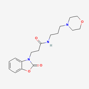 molecular formula C17H23N3O4 B15097925 N-(3-Morpholin-4-yl-propyl)-3-(2-oxo-benzooxazol-3-yl)-propionamide CAS No. 853751-91-4