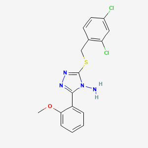 3-[(2,4-dichlorobenzyl)sulfanyl]-5-(2-methoxyphenyl)-4H-1,2,4-triazol-4-amine