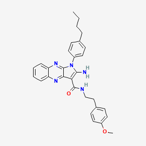 2-amino-1-(4-butylphenyl)-N-[2-(4-methoxyphenyl)ethyl]-1H-pyrrolo[2,3-b]quinoxaline-3-carboxamide