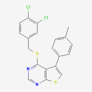 4-[(3,4-Dichlorobenzyl)sulfanyl]-5-(4-methylphenyl)thieno[2,3-d]pyrimidine