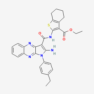 ethyl 2-({[2-amino-1-(4-ethylphenyl)-1H-pyrrolo[2,3-b]quinoxalin-3-yl]carbonyl}amino)-4,5,6,7-tetrahydro-1-benzothiophene-3-carboxylate