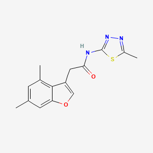 2-(4,6-dimethyl-1-benzofuran-3-yl)-N-(5-methyl-1,3,4-thiadiazol-2-yl)acetamide