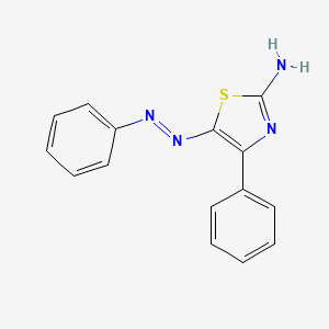 molecular formula C15H12N4S B15098037 4-Phenyl-5-(phenylazo)thiazole-2-amine CAS No. 26164-72-7