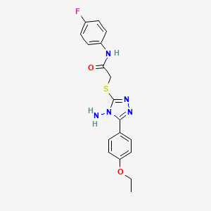 2-[4-amino-5-(4-ethoxyphenyl)(1,2,4-triazol-3-ylthio)]-N-(4-fluorophenyl)aceta mide