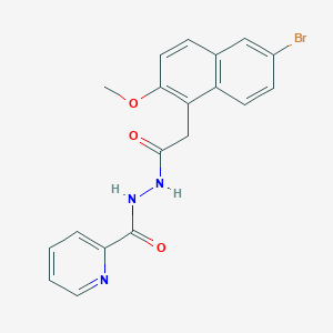 N'-[2-(6-bromo-2-methoxynaphthalen-1-yl)acetyl]pyridine-2-carbohydrazide