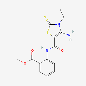 Methyl 2-[(4-amino-3-ethyl-2-sulfanylidene-1,3-thiazole-5-carbonyl)amino]benzoate