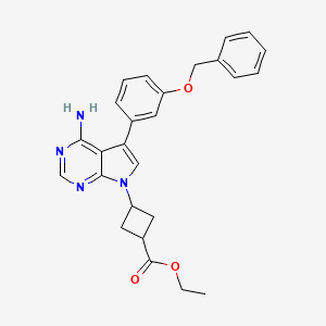 Ethyl 3-(4-amino-5-(3-(benzyloxy)phenyl)-7H-pyrrolo[2,3-d]pyrimidin-7-yl)cyclobutanecarboxylate