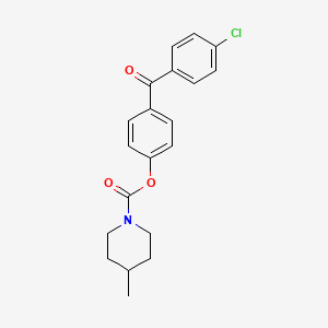 4-(4-Chlorobenzoyl)phenyl 4-methylpiperidine-1-carboxylate