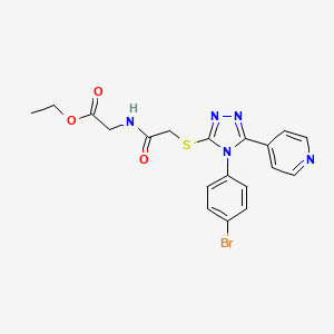 molecular formula C19H18BrN5O3S B15098143 Ethyl 2-{2-[4-(4-bromophenyl)-5-(4-pyridyl)-1,2,4-triazol-3-ylthio]acetylamino}acetate 