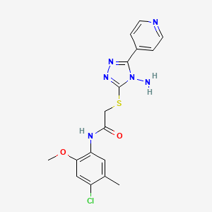 2-(4-amino-5-(4-pyridyl)(1,2,4-triazol-3-ylthio))-N-(4-chloro-2-methoxy-5-meth ylphenyl)acetamide