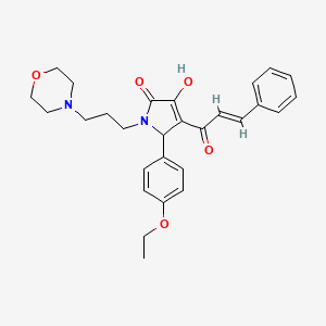 5-(4-ethoxyphenyl)-3-hydroxy-1-[3-(morpholin-4-yl)propyl]-4-[(2E)-3-phenylprop-2-enoyl]-1,5-dihydro-2H-pyrrol-2-one