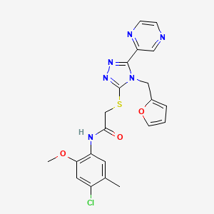 N-(4-chloro-2-methoxy-5-methylphenyl)-2-{[4-(furan-2-ylmethyl)-5-(pyrazin-2-yl)-4H-1,2,4-triazol-3-yl]sulfanyl}acetamide