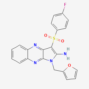 3-(4-fluorobenzenesulfonyl)-1-[(furan-2-yl)methyl]-1H-pyrrolo[2,3-b]quinoxalin-2-amine