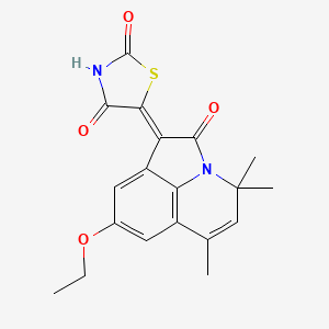 (5Z)-5-(8-ethoxy-4,4,6-trimethyl-2-oxo-4H-pyrrolo[3,2,1-ij]quinolin-1(2H)-ylidene)-1,3-thiazolidine-2,4-dione