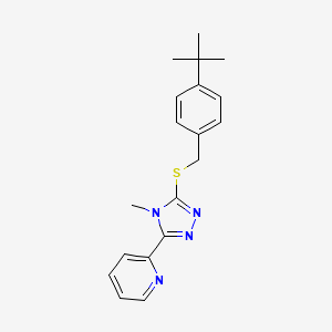 3-{[4-(Tert-butyl)phenyl]methylthio}-4-methyl-5-(2-pyridyl)-1,2,4-triazole