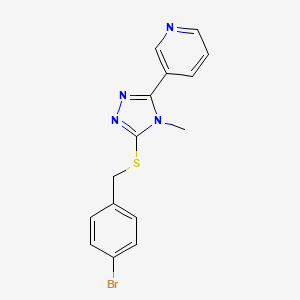 3-[(4-Bromophenyl)methylthio]-4-methyl-5-(3-pyridyl)-1,2,4-triazole