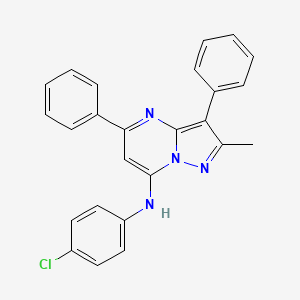 N-(4-chlorophenyl)-2-methyl-3,5-diphenylpyrazolo[1,5-a]pyrimidin-7-amine