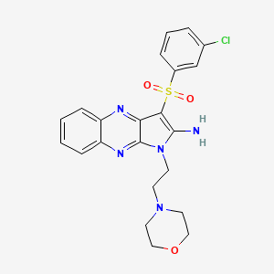 3-[(3-chlorophenyl)sulfonyl]-1-[2-(morpholin-4-yl)ethyl]-1H-pyrrolo[2,3-b]quinoxalin-2-amine