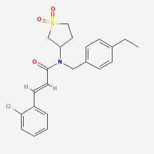 (2E)-3-(2-chlorophenyl)-N-(1,1-dioxidotetrahydrothiophen-3-yl)-N-(4-ethylbenzyl)prop-2-enamide