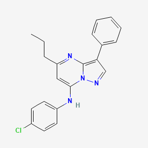 N-(4-chlorophenyl)-3-phenyl-5-propylpyrazolo[1,5-a]pyrimidin-7-amine