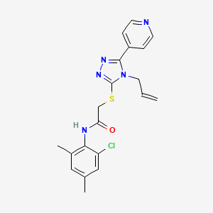 molecular formula C20H20ClN5OS B15098284 N-(2-chloro-4,6-dimethylphenyl)-2-{[4-(prop-2-en-1-yl)-5-(pyridin-4-yl)-4H-1,2,4-triazol-3-yl]sulfanyl}acetamide 