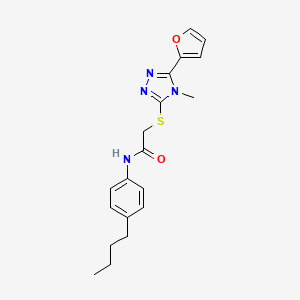 molecular formula C19H22N4O2S B15098303 N-(4-butylphenyl)-2-{[5-(furan-2-yl)-4-methyl-4H-1,2,4-triazol-3-yl]sulfanyl}acetamide 