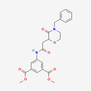 Dimethyl 5-{[(4-benzyl-3-oxomorpholin-2-yl)acetyl]amino}benzene-1,3-dicarboxylate