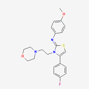 molecular formula C22H24FN3O2S B15098342 N-[(2Z)-4-(4-fluorophenyl)-3-[2-(morpholin-4-yl)ethyl]-1,3-thiazol-2(3H)-ylidene]-4-methoxyaniline 