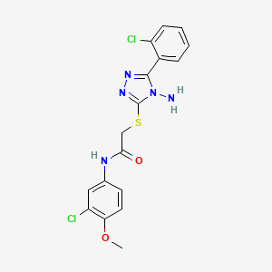 2-{[4-amino-5-(2-chlorophenyl)-4H-1,2,4-triazol-3-yl]sulfanyl}-N-(3-chloro-4-methoxyphenyl)acetamide