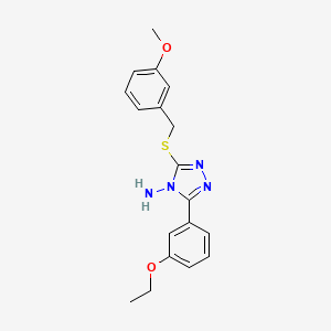 5-(3-Ethoxyphenyl)-3-[(3-methoxyphenyl)methylthio]-1,2,4-triazole-4-ylamine