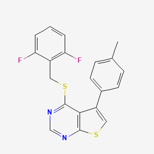 4-[(2,6-Difluorobenzyl)sulfanyl]-5-(4-methylphenyl)thieno[2,3-d]pyrimidine