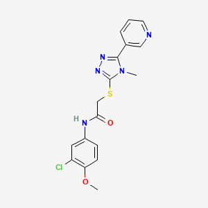 N-(3-chloro-4-methoxyphenyl)-2-{[4-methyl-5-(pyridin-3-yl)-4H-1,2,4-triazol-3-yl]sulfanyl}acetamide